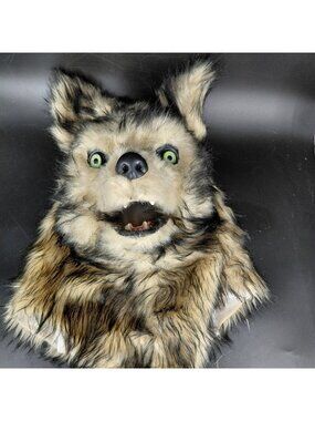 Werewolf Mask Overhead Brown Faux Fur Halloween Costume Cosplay Furry Realistic